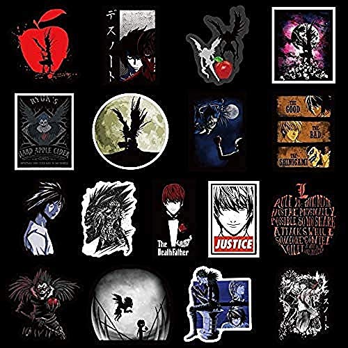 Ligoi 50 Piezas JapóN Anime Death Note Paquete De Pegatinas para NiñOs PapeleríA PortáTil MonopatíN Ps4 Casco De Guitarra Juguetes Pegatinas Impermeables