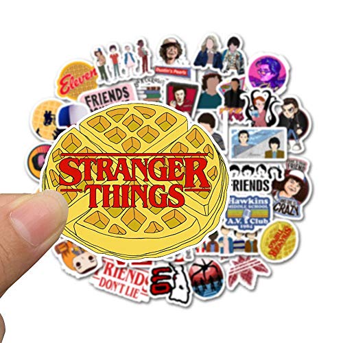 Ligoi-50pcs Impermeable PVC Stranger Things Stickers Skateboard Guitarra Maleta DIY Motocicleta Snowboard Graffiti Sticker Kid Toy