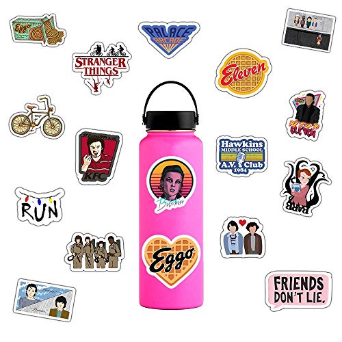 Ligoi-50pcs Impermeable PVC Stranger Things Stickers Skateboard Guitarra Maleta DIY Motocicleta Snowboard Graffiti Sticker Kid Toy