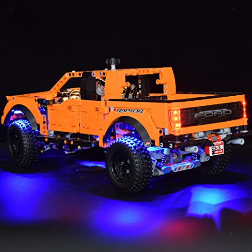 Likecom Juego de iluminación LED para Lego Ford F-150 Raptor, juego de piezas de construcción compatible con Lego 42126, sin set Lego