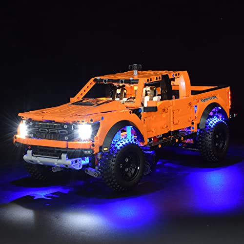 Likecom Juego de iluminación LED para Lego Ford F-150 Raptor, juego de piezas de construcción compatible con Lego 42126, sin set Lego