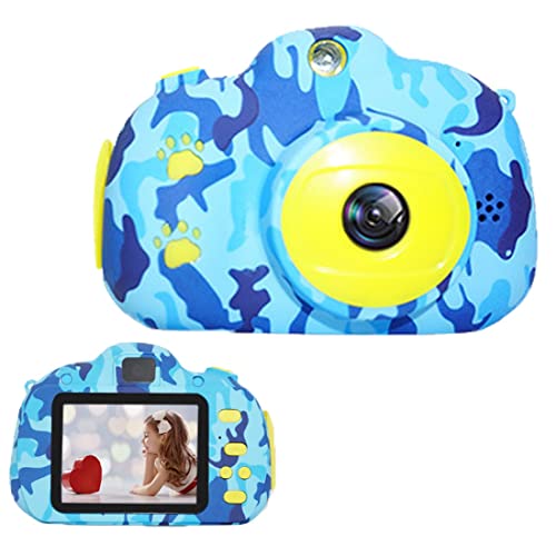 LINXHE Cámara for niños, Selfie Regalos de cámaras Digitales for niñas for niños, 108 0p HD Cámara de Video con 3 2GB SD Tarjeta for niños (Color : Blue)