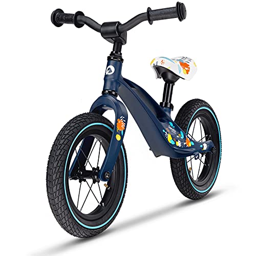 LIONELO Bart Bicicleta sin Pedales de 2 años hasta 30kg, Cuadro de magnesio, al Estilo Deportivo, Ruedas 12", Altura de Manillar y sillín Regulable, Muy Robusta y Ligera (Azul, Bart Air)