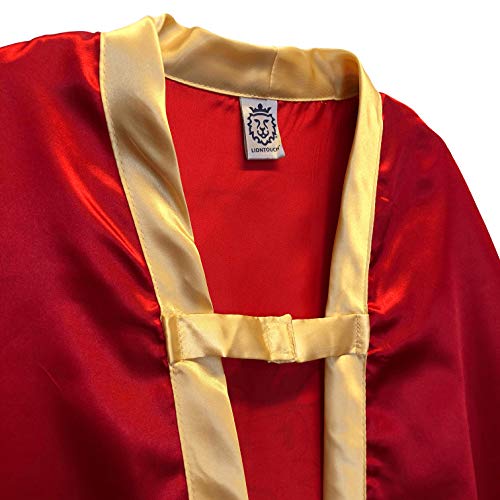 Liontouch 10351LT Capa de satín de Caballero Noble de Juguete para niños, Color Rojo | Forma Parte de una línea de Disfraces para niños