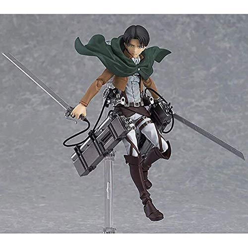 LIQIN Ataque en Titán Figura Levi Ackerman PVC Anime Figure Figure Model Toy Doll Ornamentos Se Pueden recolectar Regalos de Sorpresa 22 cm Pop Figuras