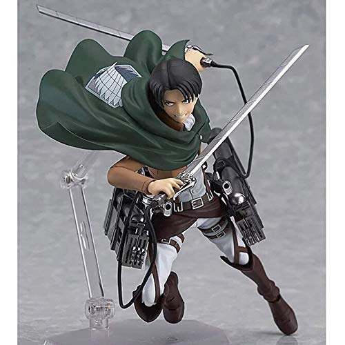 LIQIN Ataque en Titán Figura Levi Ackerman PVC Anime Figure Figure Model Toy Doll Ornamentos Se Pueden recolectar Regalos de Sorpresa 22 cm Pop Figuras