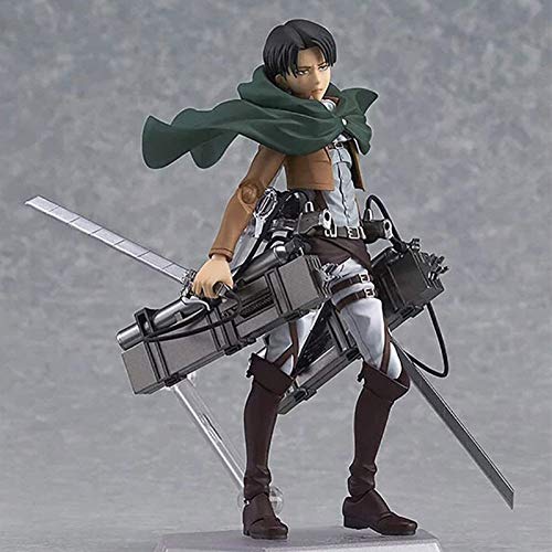 LIQIN Ataque en Titán Figura Levi Ackerman PVC Anime Figure Figure Model Toy Doll Ornamentos Se Pueden recolectar Regalos de Sorpresa 22 cm Pop Figuras