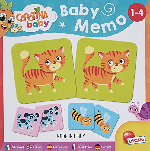 Lisciani - Carotina Baby Juego de memoria con animales - Juego educativo para niños de 1 á 4 años (80045)