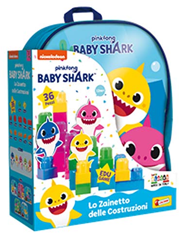 Lisciani - Mochila con construcciones de Baby Shark para bébés - Juego educativo para niños a partir de 1 año