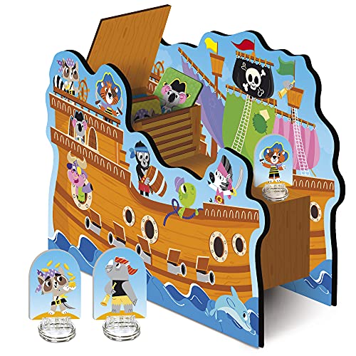 Lisciani - Montessori - Colección de juegos educativos El Barco Pirata - Juego educativo preescolar para niños a partir de 3 años (EX72743)