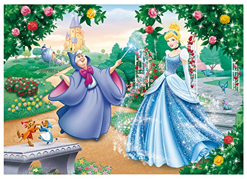 Lisciani Puzzle Maxi Floor para niños de 150 piezas 2 en 1, Doble Cara con reverso para colorear - Disney Cenicienta 46720