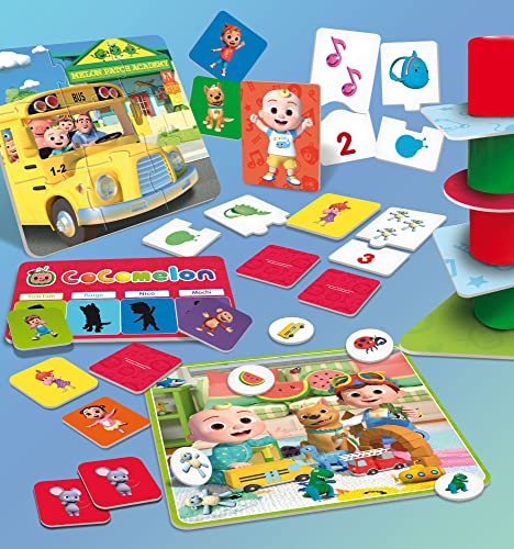 Liscianigiochi-CoComelon-Colección de 10 Juegos educativos para niños a Partir de 2 años-Colores, números, Formas, Memoria, Lógica y Mucho más, Multicolor (90914)