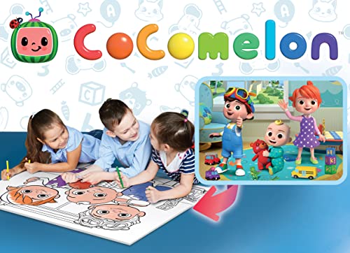 Liscianigiochi- CoComelon - Puzzle Maxi Floor para niños a Partir de 3 años, 60 Piezas, 2 en 1 Doble Cara con Reverso para Colorear, Multicolor (91065)