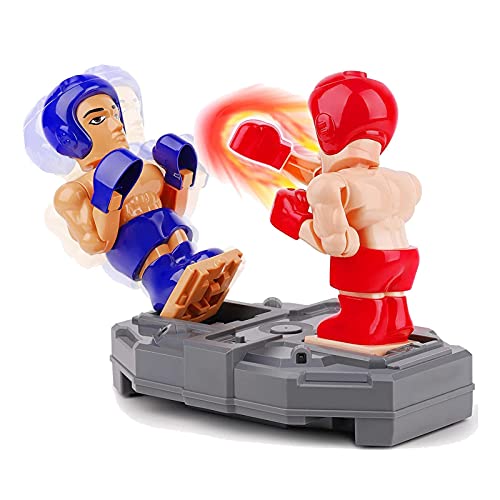 Liteness Juguete electrónico del juego de boxeo de boxeo, Juego de mesa de batalla fresco, RC lucha robots W/Sonidos, Juego de deportes de mano, Solo VS dos jugadores