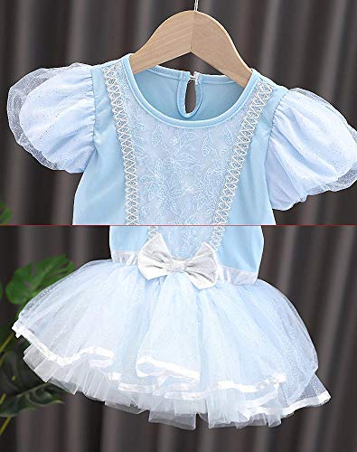 Lito Angels Disfraz Bailarina de Ballet Princesa Cenicienta para Niñas, Vestido Maillot de Danza Baile con Falda Tutu, Talla 3 a 4 Años, Azul