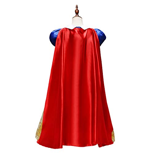 Lito Angels Disfraz Vestido de Princesa Blancanieves con Capa para Niñas Pequeñas Talla 3-4 años, Estilo C