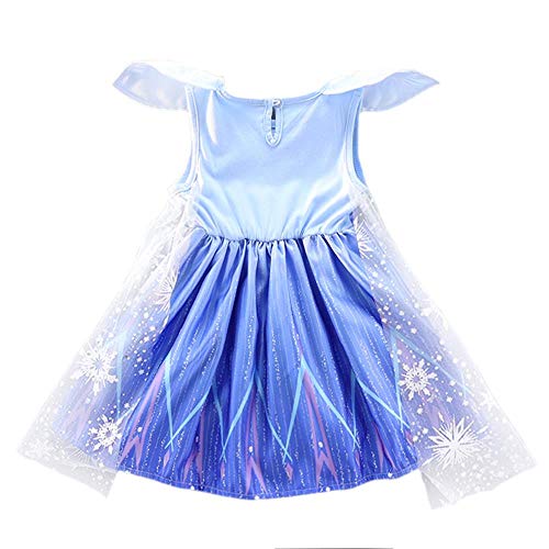 Lito Angels Vestidos de Princesa Elsa para Bebé niñas Disfraz de Reina de las Nieves con Capa Talla 12 a 18 meses Azul 267