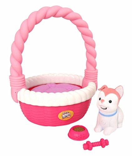 Little Live Pets - Mascota parlanchina Perro con Cesta, Color Rosa (Famosa 700012884A)