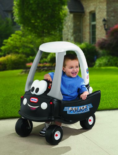 Little Tikes Cozy Coupe Coche de Policía - Juguete para montar, Con puerta y claxon que funcionan, Fomenta el juego creativo, Edad para niños de 18 meses a 5 años