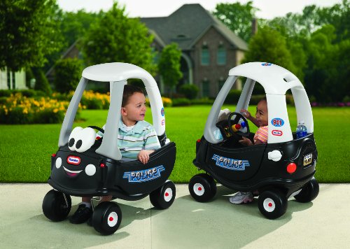 Little Tikes Cozy Coupe Coche de Policía - Juguete para montar, Con puerta y claxon que funcionan, Fomenta el juego creativo, Edad para niños de 18 meses a 5 años