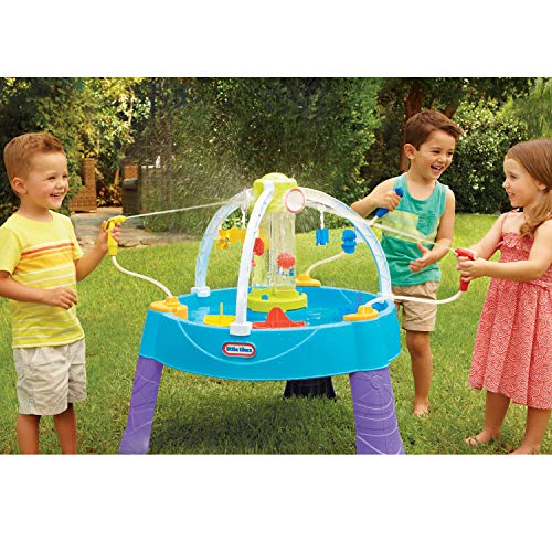 Little Tikes Fun Zone Battle Splash Mesa de Agua - Juego para jardín - Fomenta el Juego Activo e imaginativo - para niños de 3 a 6+ años