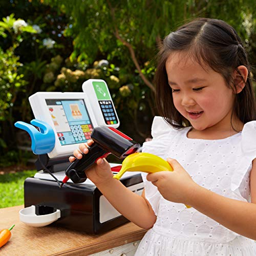 little tikes Primera Automática-Caja Registradora Realista con Luces Que Funcionan de Verdad, Sonidos Reales y Más de 40 Accesorios-para Mayores de 2 Años. 1.6 Kg (656163EUC)