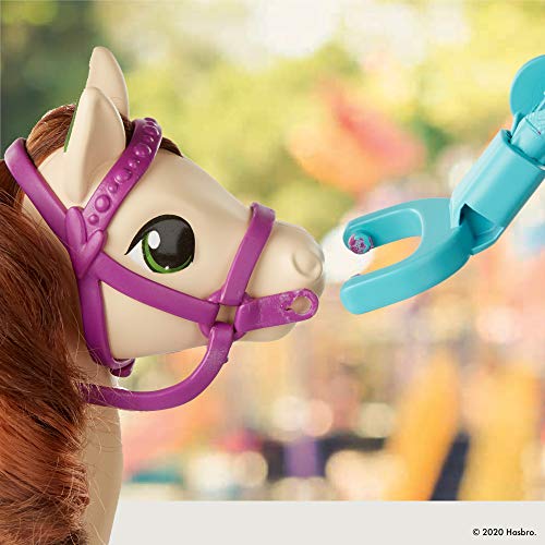 Littles by Baby Alive, Lil' Pony Ride, Little Mandy Muñeca y Pony con Push-Stick, Accesorios, Juguete de Pelo marrón para niños de 3 años en adelante