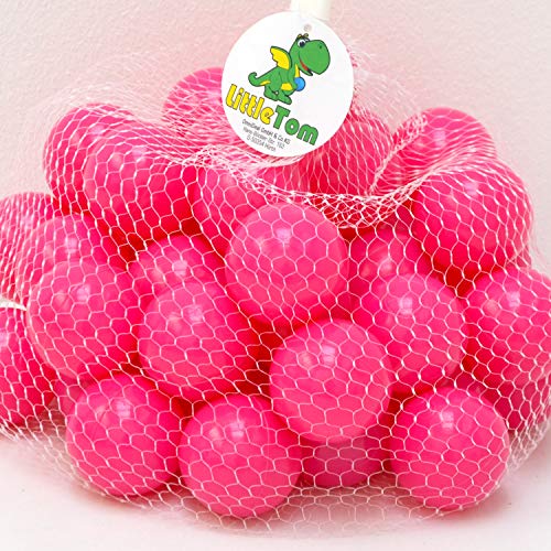 LittleTom 50 Bolas de PE 5,5cm de diámetro para llenar Piscinas para niños Rosa