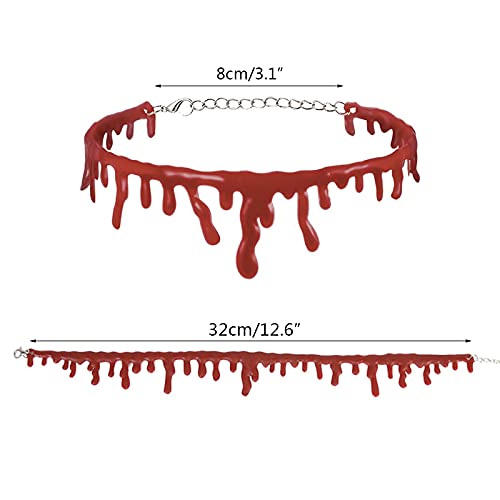 liulishop Suministros de Halloween Collar de Sangre de Halloween Mujeres Chokers Collares Party Decorations Horror Props Niños Juguete Regalo Casa Haunted Decoraciones de Halloween (Color : B)