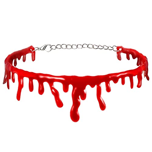 liulishop Suministros de Halloween Collar de Sangre de Halloween Mujeres Chokers Collares Party Decorations Horror Props Niños Juguete Regalo Casa Haunted Decoraciones de Halloween (Color : B)