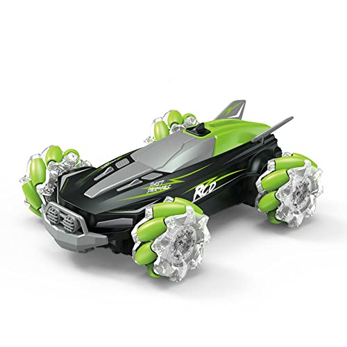 LIWWEN Coche Teledirigido Todoterreno Inalámbrico 2.4G con Luz Y Música RC Cars Toy Todo Terreno Spray Stunt RC Auto Juguetes Eléctricos para Niños Regalo De Cumpleaños para Niño