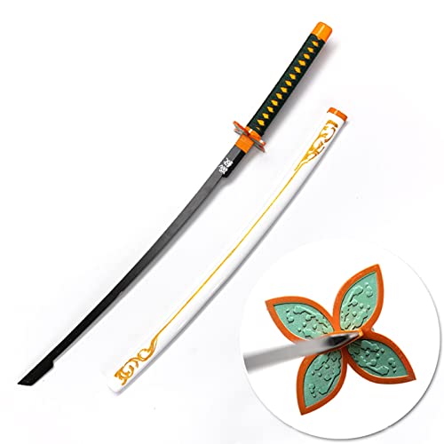 LixLan 75/100cm Cosplay Anime Espada Demon Slayer Blade, Espada samurái de Madera Kochou Shinobu Kamado Prop Modelo de Arma Anime Cosplay Katana (Color : Kochou Shinobu A, Size : 75cm/27.6inch)