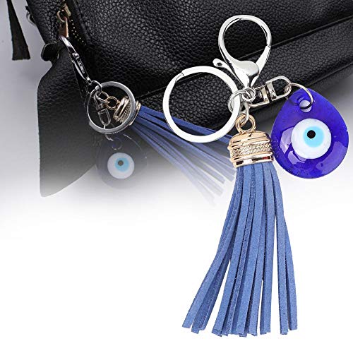 Llavero, Blue Evil Eye Llavero Llavero Decoración para el hogar Amuleto Encanto Colgante Bendición Regalo Cristal turco Lucky Lucky Adorno colgante para niñas Mujeres Bolsa de clave Decoración Cumplea