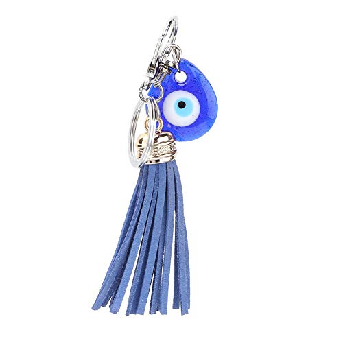 Llavero, Blue Evil Eye Llavero Llavero Decoración para el hogar Amuleto Encanto Colgante Bendición Regalo Cristal turco Lucky Lucky Adorno colgante para niñas Mujeres Bolsa de clave Decoración Cumplea