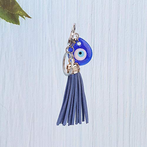 Llavero, Blue Evil Eye Llavero Llavero Decoración para el hogar Amuleto Encanto Colgante Bendición Regalo Cristal turco Lucky Lucky Adorno colgante para niñas Mujeres Bolsa de clave Decoración Cumplea