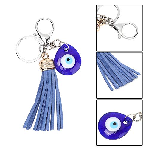 Llavero, Blue Evil Eye Llavero Llavero Decoración para el hogar Amuleto Encanto Colgante Bendición Regalo Cristal turco Lucky Lucky Adorno colgante para niñas Mujeres Bolsa de clave Decoración Cumplea