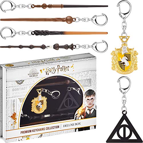 Llaveros de Harry Potter juego de 6 - Incluye llaveros de varita de Minerva McGonagall, Remus Lupin, Neville Longbottom y más - Regalos y accesorios de Harry Potter de PMI