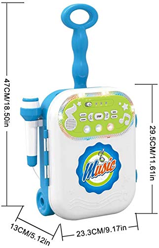 LLDKA Micro Karaoke Kid, la Forma de Equipaje en el micrófono de grabación de Voz Externa y la función de la música, música de Juguete para niños,Rosado