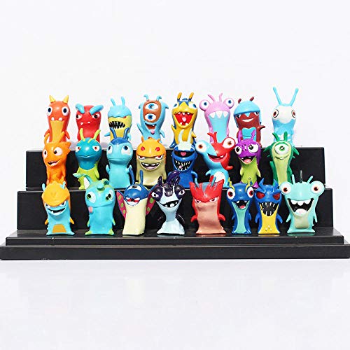 LLly 24 Pcs Figura De Anime Slug Elf Bobby Lanzamiento Muñeca Elf, Modelo De Dibujos Animados De PVC Estatua Slugterra Juguete Animal 5cm