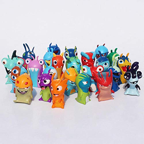 LLly 24 Pcs Figura De Anime Slug Elf Bobby Lanzamiento Muñeca Elf, Modelo De Dibujos Animados De PVC Estatua Slugterra Juguete Animal 5cm