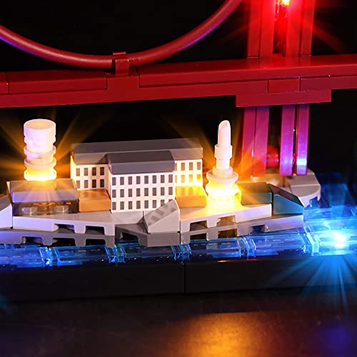 LMTIC Kit de iluminación LED para bloques de construcción (Architecture San Francisco) Juego de luces compatible con Lego 21043 (no incluye los juegos de Lego)