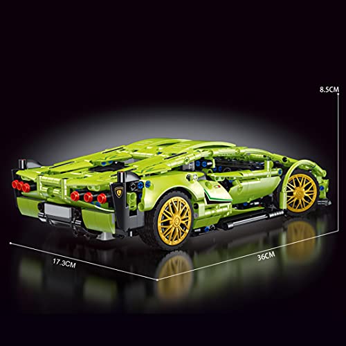 Loads Modelo de coche deportivo para Lamborghini Sian FKP 37, técnica 1/14, piezas de construcción con luz, 1268 piezas, compatible con la técnica Lego