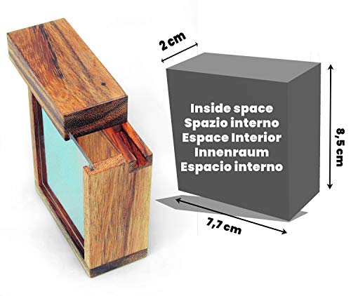 Logica Juegos Art. Caja Fuerte con Truco XL - Caja Secreta - Rompecabezas de Madera - Dificultad 5/6 Increíble - Colección Leonardo da Vinci