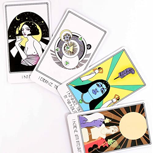 LOKOER Tarjeta de Tarot clásica, Juego de adivinanzas de reunión Familiar, Tarjeta de Ocio para Fiestas, guía de Regalo en pdf(Color:1)