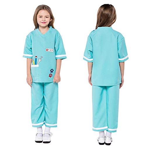 LOLANTA Niño Unisex Doctor Disfraces Veterinario Juego de Roles Disfraces de Halloween adjuntar Juguetes médicos