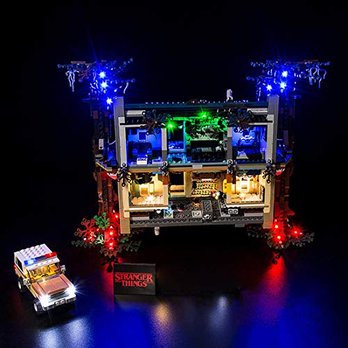 Lommer Kit de luz LED para Lego Stranger Things The Upside Down Toy Set, Kit de iluminación para Lego 75810 (no incluye modelo Lego)