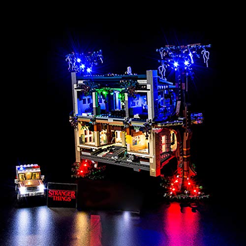 Lommer Kit de luz LED para Lego Stranger Things The Upside Down Toy Set, Kit de iluminación para Lego 75810 (no incluye modelo Lego)