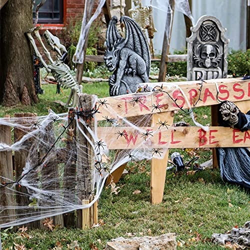 LOOPES 200pcs Halloween Decoracion Terror Bromas Inocentes Araña Broma para Niños Arañas Halloween Mesa Casa Divertidas Objetos Juego Artículo Pared Infantil El Día de Los Muertos Negro.