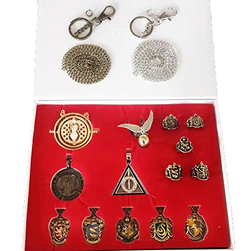 Lote de 14 anillos mágicos de animales Cosplay con accesorios de Harry Potter, con convertidor de tiempo de arena