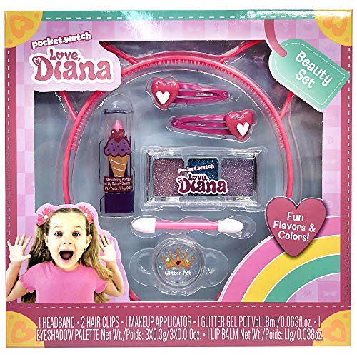 Love, Diana Beauty Set con Juguetes de Maquillaje y Accesorios para peinar el Cabello (Goliath 918828.006)